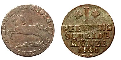 1 pfennig (Giorgio IV)