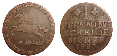 1 pfennig (Giorgio IV)