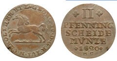 2 pfennig (Giorgio IV)