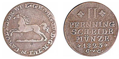 2 pfennig (Giorgio IV)