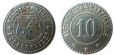 10 pfennig  (Città di Zuffenhausen-Länder Württemberg)