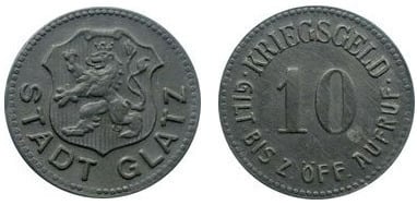 10 pfennig (Città di Glatz-Provincia prussiana della Slesia)