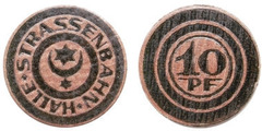 10 pfennig (Ciudad de Halle an der Saale-Provincia prusiana de Sajonia)