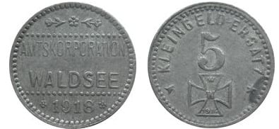 5 pfennig (Distretto di Waldsee-Land del Württemberg)