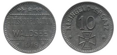 10 pfennig (Distretto di Waldsee-Land del Württemberg)