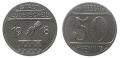 50 pfennig (Città di Lüdenscheid - Provincia prussiana di Vestfalia)