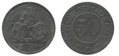50 pfennig (Città di Fulda - Provincia prussiana di Hessen-Nassau)
