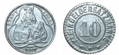 10 pfennig (Città di Fulda - Provincia prussiana di Hesse-Nassau)