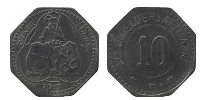 10 pfennig (Città di Fulda - Provincia prussiana di Hesse-Nassau)