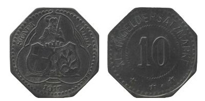 10 pfennig (Città di Fulda - Provincia prussiana di Hesse-Nassau)