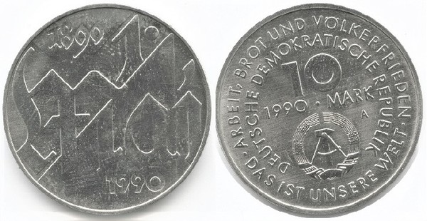 10 mark (Centenario della Giornata internazionale del lavoro)