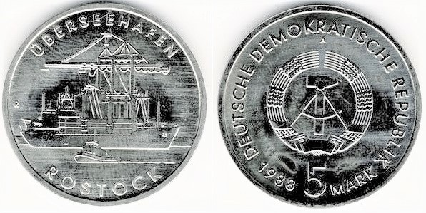 5 mark (30 anni del nuovo terminal marittimo di Rostock)