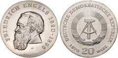 20 Mark (150° anniversario della nascita di Friedrich Engels)