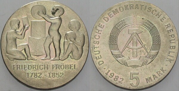 5 mark (200° anniversario della nascita di Friedrich Froebel)