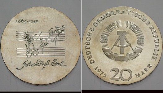 20 mark (225° anniversario della morte di Johann Sebastian Bach)