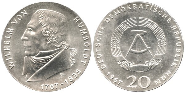 20 mark (200° anniversario della nascita di Wilhem von Humboldt)