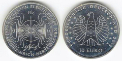 10 euro (Heinrich Hertz - 125 anni di raggi elettrici)