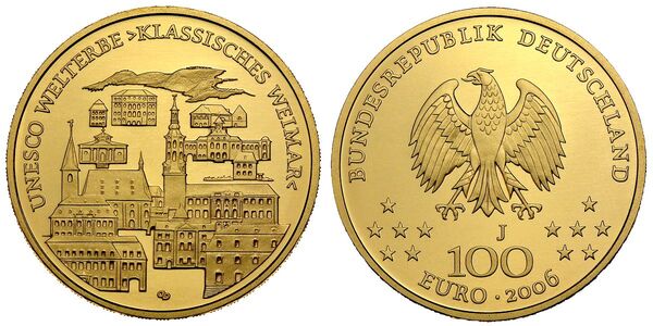 100 euro (Città di Weimar - Patrimonio mondiale dell'UNESCO)