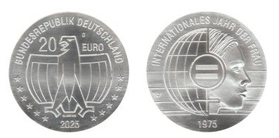 20 euro (50° anniversario dell'Anno Internazionale della Donna)