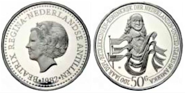 50 gulden (200 Aniversario de Amistad Holandesa-Americana