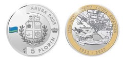 5 florins (100 anni di aviazione ad Aruba)