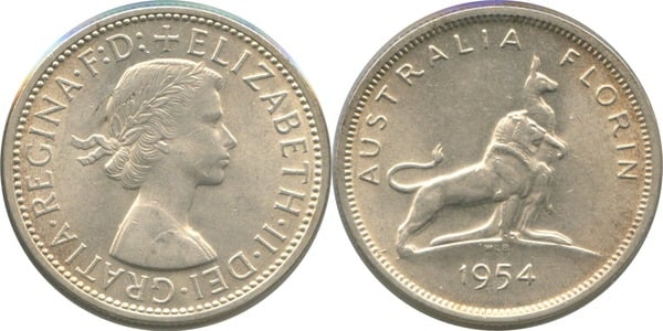 1 florin (Visita di Elisabetta II in Australia)