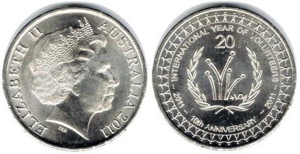 20 cents (Anno Internazionale dei Volontari)