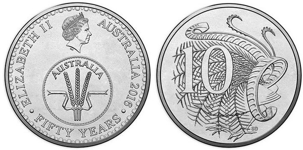 10 cents (50° anniversario della moneta decimale)