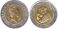 5 dollars (Sir Donald Bradman, cricketer)