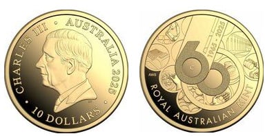 10 dollari (60 anni della Royal Australian Mint)