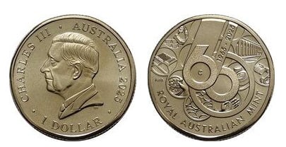 1 dollaro (60 anni della Royal Australian Mint)