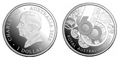 1 dollaro (60 anni della Royal Australian Mint)