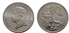 20 centesimi (Tartaruga dorsale carina)