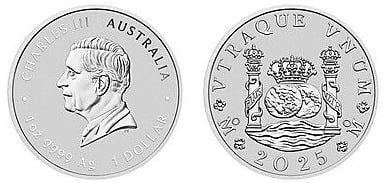 1 dollaro (monete per il 225° anniversario della proclamazione dell'Australia - Pillar Dollar)
