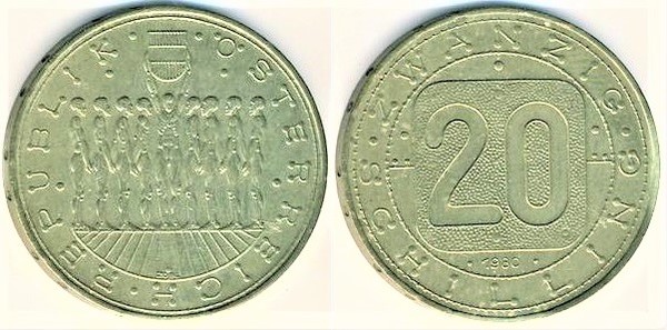 20 schilling (Nove province dell'Österreich)