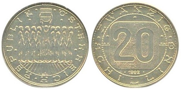 20 schilling (Nove province dell'Österreich)