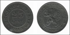 25 centimes (Alberto I - Belgique-België)