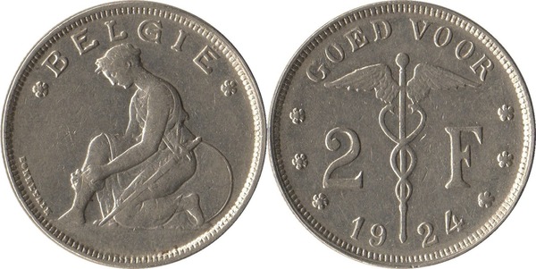 2 francs (Alberto I - Belgio)