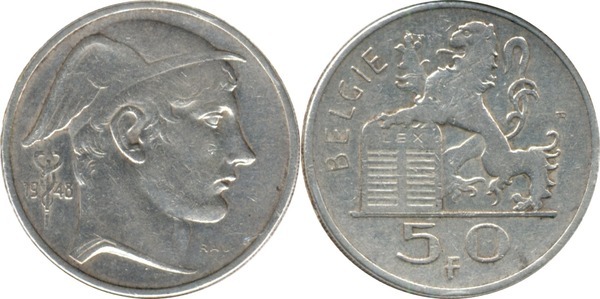 50 francs (Leopoldo III - Belgio)