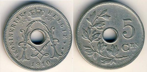 5 centimes (Alberto I - Belgio)