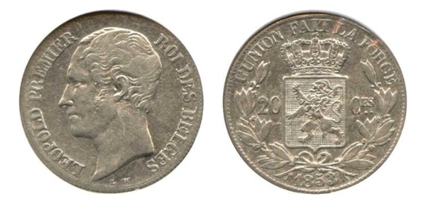 20 centesimi (Leopoldo I dei belgi)