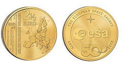 2 euro e mezzo (50 anni dell'Agenzia spaziale europea)