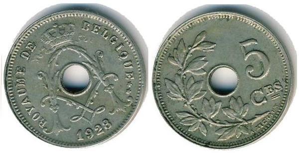 5 centimes (Alberto I - Belgio)