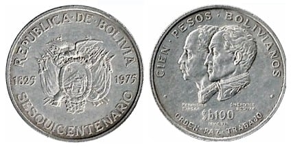 100 pesos (150° Anniversario dell'Indipendenza)