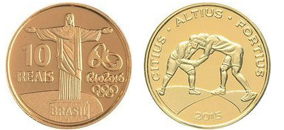 10 reais (Juegos Olímpicos Río 2016 - Lucha Olímpica)