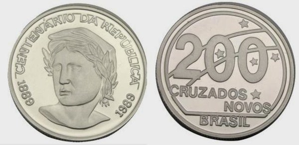 200 cruzados nuevos (Centenario de la República)