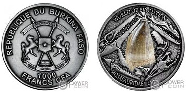 1000 francs CFA (Mosasaurios)