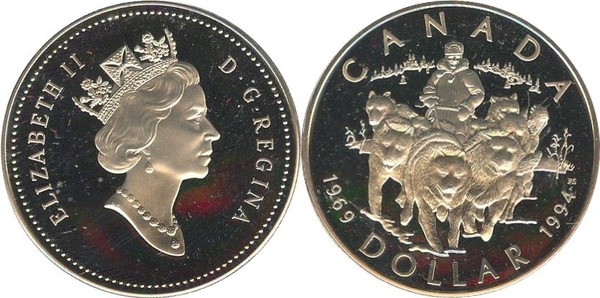 1 dollar (Pattuglia di slitte della Royal Canadian Mounted Police)