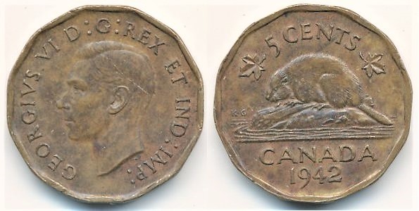 5 cents (Giorgio VI)