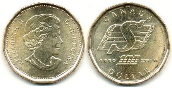 1 dollar (100° anniversario dei Saskatchewan Roughriders)